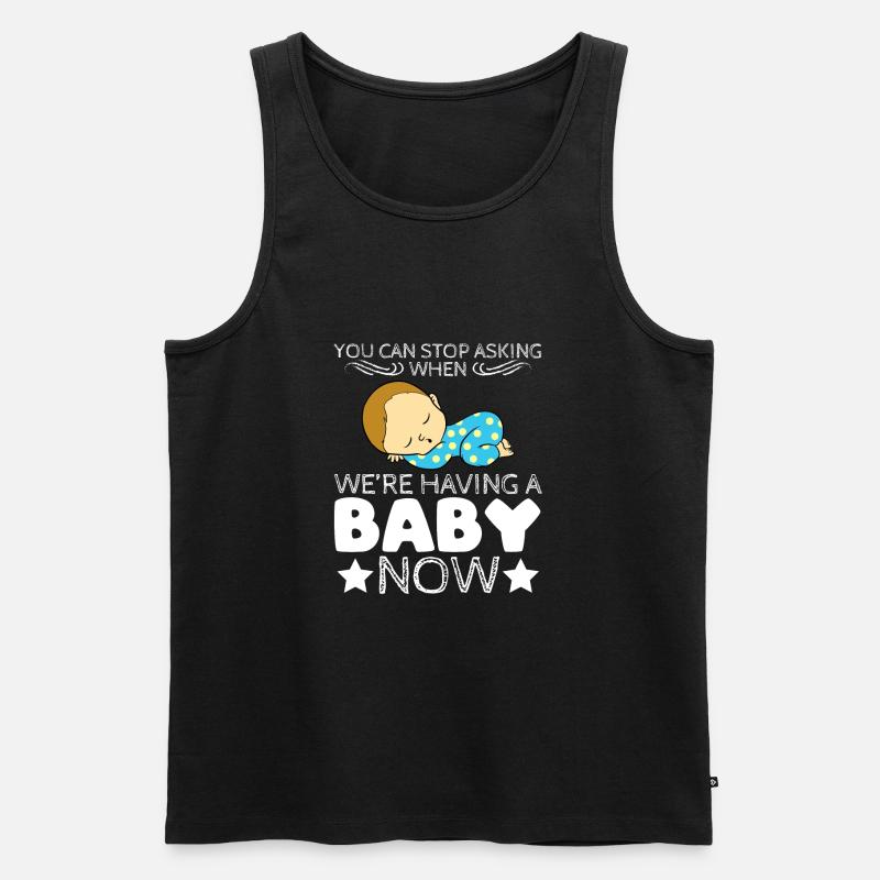Elternschaft Mutterschaft Elternschaft Schwangerschaft Tee - Männer Premium Bio Tank Top - Schwarz