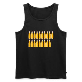 19 Bierflaschen - Bier - 19 Jahre - 19. Geburtstag - Männer Premium Bio Tank Top - Schwarz - Vorne - AI Model Male 178 light (178cm)