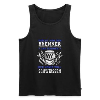Schweißer Metallbauer Schlosser schweissen Beruf - Männer Premium Bio Tank Top - Schwarz - Vorne - Michal (187cm)