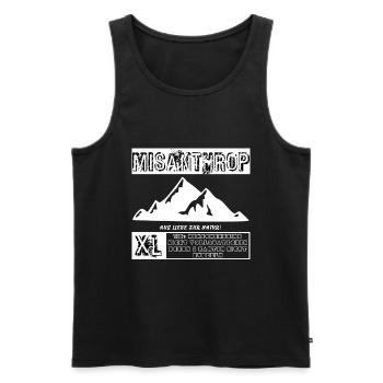 Misanthrop - Aus Liebe zur Natur - Männer Premium Bio Tank Top - Schwarz - Vorne - Michal (187cm)