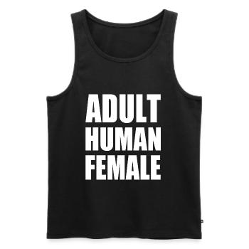 adult human female - Débardeur bio Premium Homme - noir - Devant - Michal (187cm)