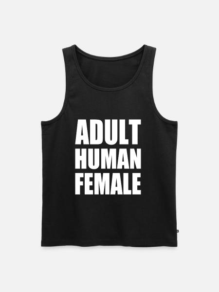 adult human female - Men's Premium Organic Tank Top - black