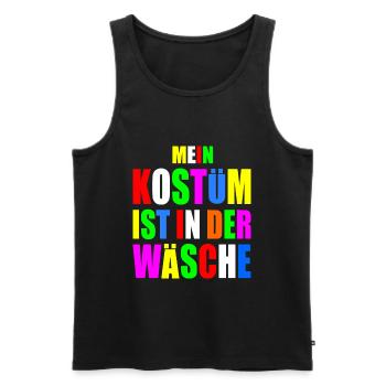 mein kostüm ist in der wäsche - Männer Premium Bio Tank Top - Schwarz - Vorne - Michal (187cm)