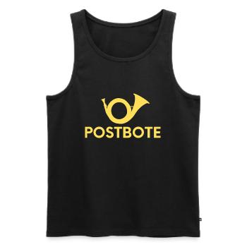 Postbote Costume Post Carnival Postbote - Männer Premium Bio Tank Top - Schwarz - Vorne - AI Model Male 178 light (178cm)