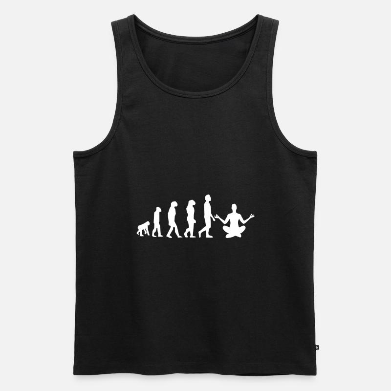 yoga evolution - Men's Premium Organic Tank Top - black