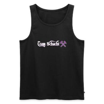 Erzgebirge Team Aue Schacht Fußball Geschenk Natur - Männer Premium Bio Tank Top - Schwarz - Vorne - AI Model Male 178 light (178cm)