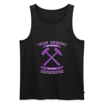 Erzgebirge Team Aue Schacht Fussball Geschenk - Männer Premium Bio Tank Top - Schwarz - Vorne - AI Model Male 178 light (178cm)