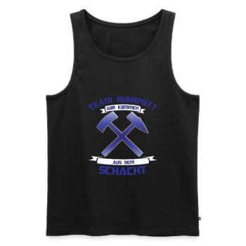 Schalke Team Ruhrpott Fussball Schalker Geschenk - Männer Premium Bio Tank Top - Schwarz - Vorne - AI Model Male 178 light (178cm)