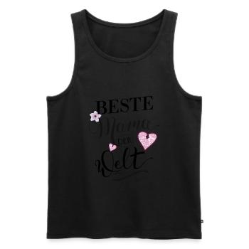 Mama - Männer Premium Bio Tank Top - Schwarz - Vorne - Michal (187cm)