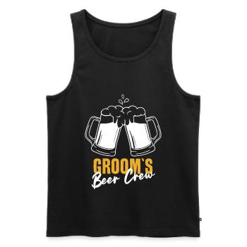 BRÄUTIGAM JGA JUNGGESELLENABSCHIED BIER CREW - Männer Premium Bio Tank Top - Schwarz - Vorne - Michal (187cm)