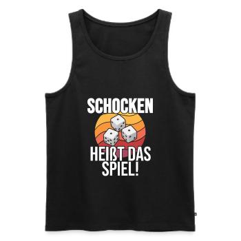 Schocken heißt das Spiel Würfeln Trinkspiel Würfel - Männer Premium Bio Tank Top - Schwarz - Vorne - Michal (187cm)