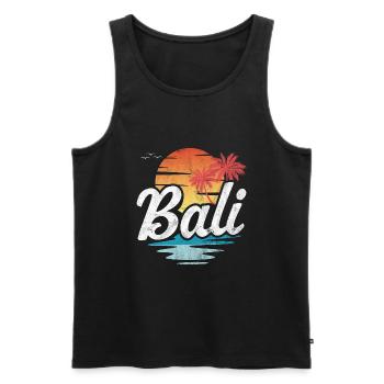 Bali - Débardeur bio Premium Homme - noir - Devant - AI Model Male 178 light (178cm)