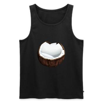 Coconut Coconut Coconut Fruit - Men's Premium Organic Tank Top - black - Front - AI Model Male 178 light (178cm)