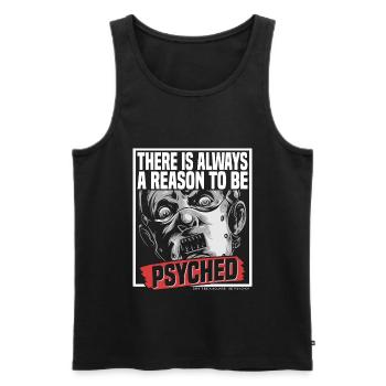 Be Psycho - Men's Premium Organic Tank Top - black - Front - AI Model Male 178 light (178cm)