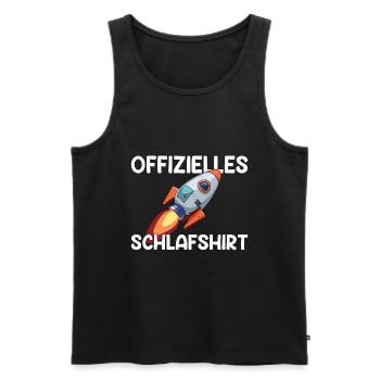 Rakete Schlaf Raketen Schlafanzug Geschenk - Männer Premium Bio Tank Top - Schwarz - Vorne - Michal (187cm)