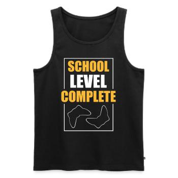 Secondary school qualifications - Men's Premium Organic Tank Top - black - Front - AI Model Male 178 light (178cm)