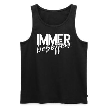 Immer besoffen - Party Feiern Kneipe - Männer Premium Bio Tank Top - Schwarz - Vorne - Michal (187cm)