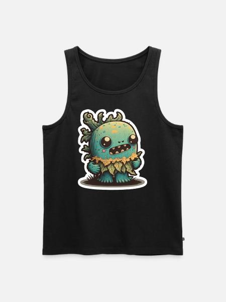 Halloween Cactus Monster - Men's Premium Organic Tank Top - black