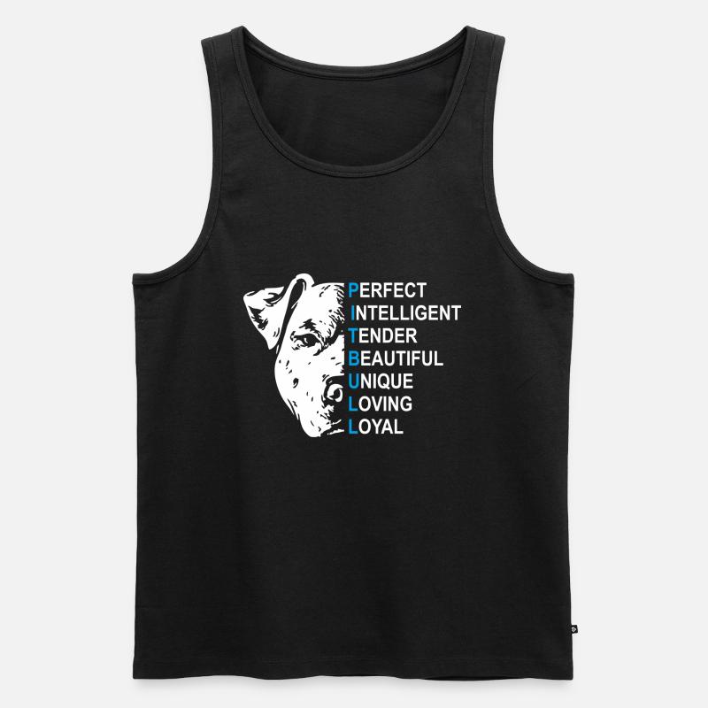 Pitbull - Männer Premium Bio Tank Top - Schwarz