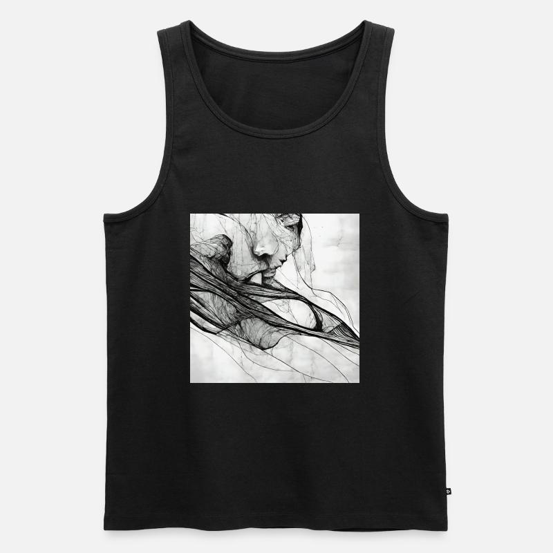 Ein Strich Kunst - Männer Premium Bio Tank Top - undefined