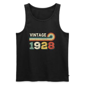 vintage 1928 - Men's Premium Organic Tank Top - black - Front - AI Model Male 178 light (178cm)