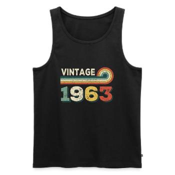 vintage 1963 - Men's Premium Organic Tank Top - black - Front - Michal (187cm)