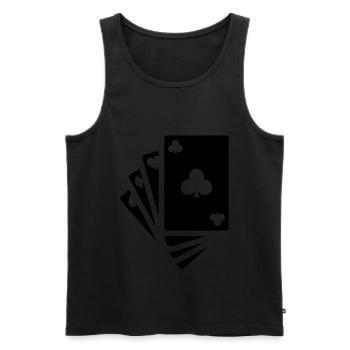 Map Icon Icon - Men's Premium Organic Tank Top - black - Front - AI Model Male 178 light (178cm)