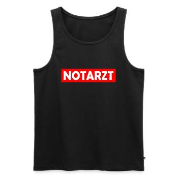 Notarzt - Männer Premium Bio Tank Top - Schwarz - Vorne - Michal (187cm)