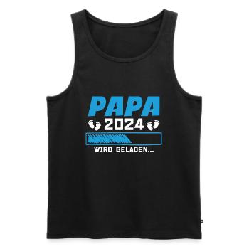 Papa 2024 Futur papa Chargement 2024 - Débardeur bio Premium Homme - noir - Devant - Michal (187cm)