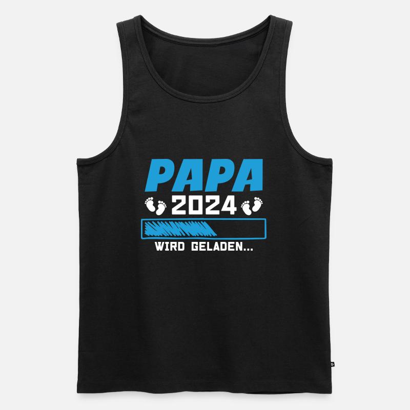Dad 2024 Dad-to-be Loading 2024 - Men's Premium Organic Tank Top - black