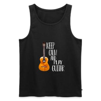 Chemise de guitare - Débardeur bio Premium Homme - noir - Devant - Michal (187cm)