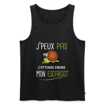 Escargot - Débardeur bio Premium Homme - noir - Devant - Michal (187cm)