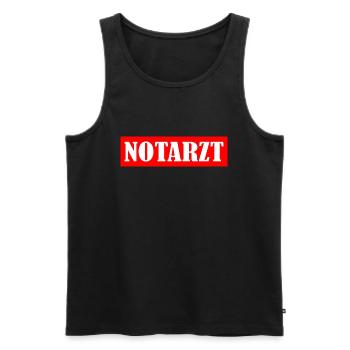 Notarzt - Männer Premium Bio Tank Top - Schwarz - Vorne - Michal (187cm)