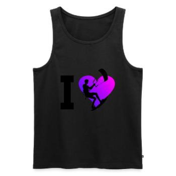 Kitesurfing Kite Kiten Kitesurfer Kitesurf - Men's Premium Organic Tank Top - black - Front - Michal (187cm)