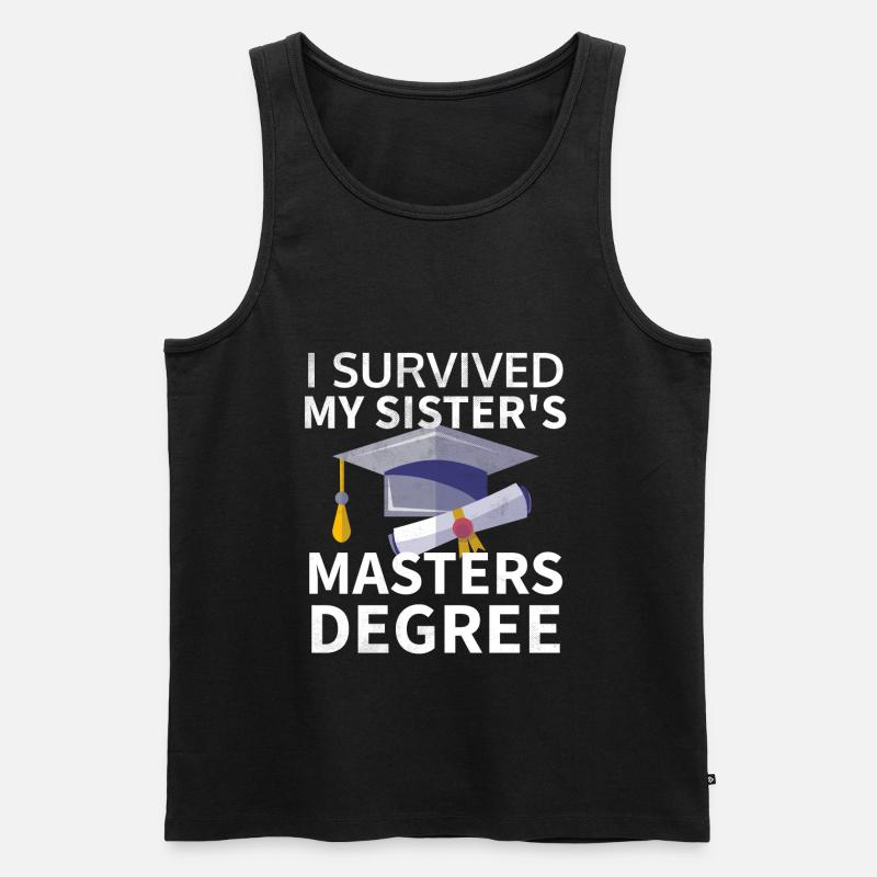 Masterstudium Uni | Abschlussgeschenk Schwester - Männer Premium Bio Tank Top - Schwarz