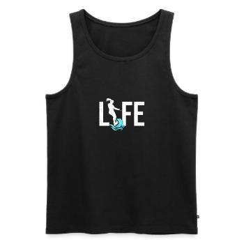 Water Skiing Is Life | Water Skiing Gifts - Men's Premium Organic Tank Top - black - Front - Michal (187cm)