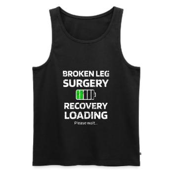 Gebrochenes Bein Operation Genesungsgeschenk - Männer Premium Bio Tank Top - Schwarz - Vorne - Michal (187cm)