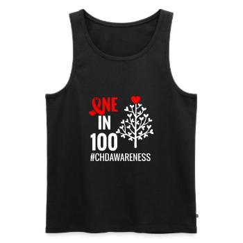 CHD Awareness Shirt | CHD Congenital heart defect - Men's Premium Organic Tank Top - black - Front - Michal (187cm)