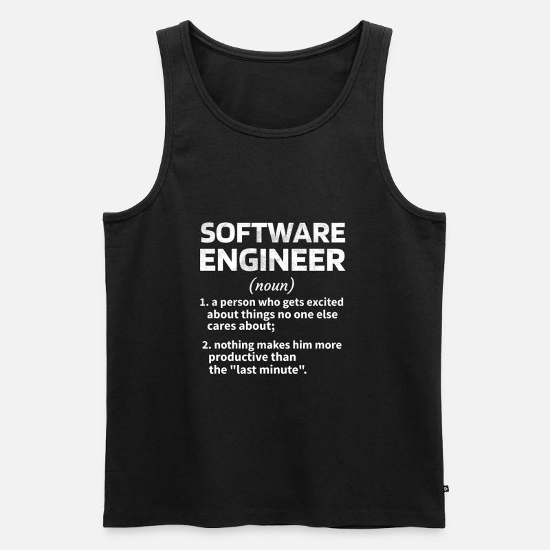 Softwareingenieur Software Engineer Techniker - Männer Premium Bio Tank Top - Schwarz