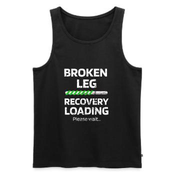 Gebrochenes Bein Operation Genesungsgeschenk - Männer Premium Bio Tank Top - Schwarz - Vorne - Michal (187cm)