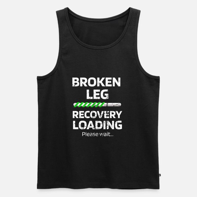 Gebrochenes Bein Operation Genesungsgeschenk - Männer Premium Bio Tank Top - Schwarz