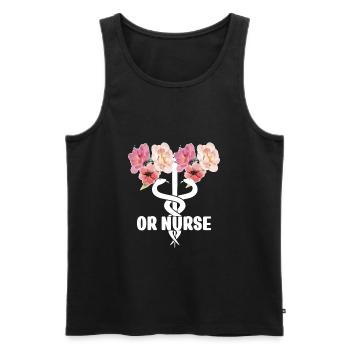 Surgical nurse Surgical nurse nurse - Men's Premium Organic Tank Top - black - Front - AI Model Male 178 light (178cm)