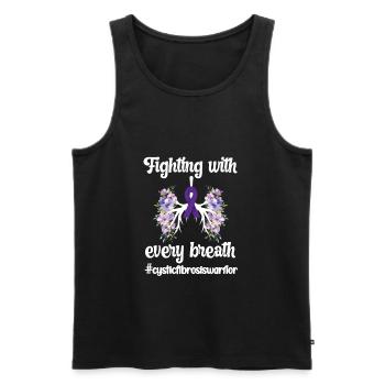 Cystic fibrosis awareness Cystic fibrosis fighters - Men's Premium Organic Tank Top - black - Front - Michal (187cm)