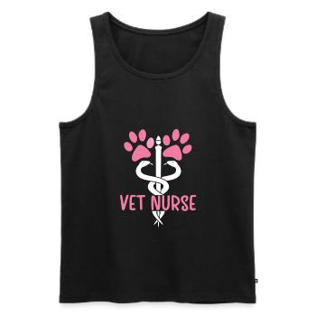 Veterinary Nurse Tierarzthelfer Veterinärassistent - Männer Premium Bio Tank Top - Schwarz - Vorne - AI Model Male 178 light (178cm)
