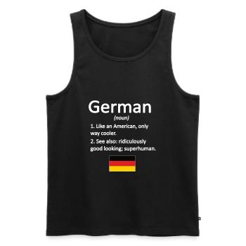 German Germany Flag German Roots - Men's Premium Organic Tank Top - black - Front - AI Model Male 178 light (178cm)