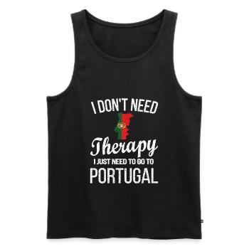 Portugais Portugal Origine Drapeau portugais - Débardeur bio Premium Homme - noir - Devant - Michal (187cm)