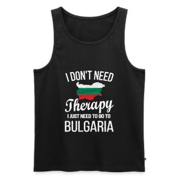 Bulgare Bulgarien Herkunft Bulgarische Flagge - Männer Premium Bio Tank Top - Schwarz - Vorne - AI Model Male 178 light (178cm)