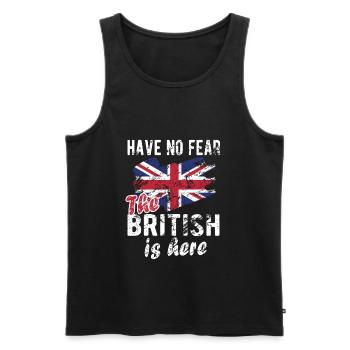 British Great Britain Origin British flag - Men's Premium Organic Tank Top - black - Front - AI Model Male 178 light (178cm)