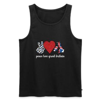 British Great Britain Flag British roots - Men's Premium Organic Tank Top - black - Front - AI Model Male 178 light (178cm)
