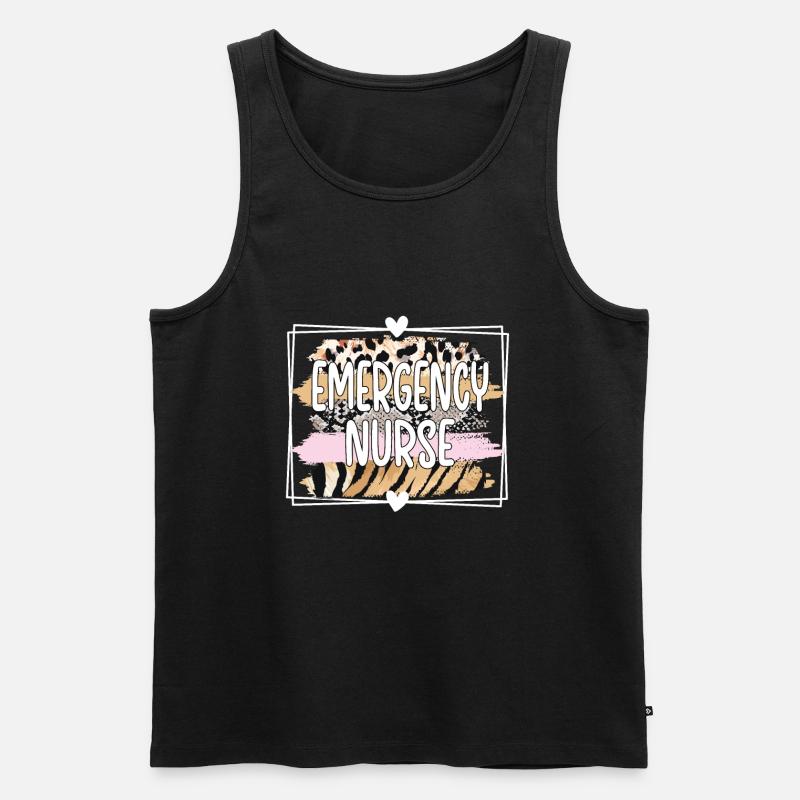 Krankenschwester Notaufnahme Notfallschwester - Männer Premium Bio Tank Top - Schwarz
